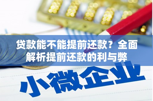 浦北贷款能不能提前还款？全面解析提前还款的利与弊