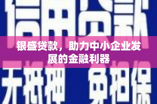 浦北银盛贷款，助力中小企业发展的金融利器