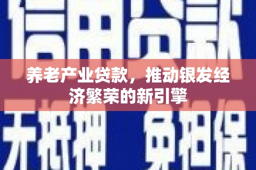 浦北养老产业贷款，推动银发经济繁荣的新引擎