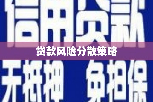 浦北贷款风险分散策略