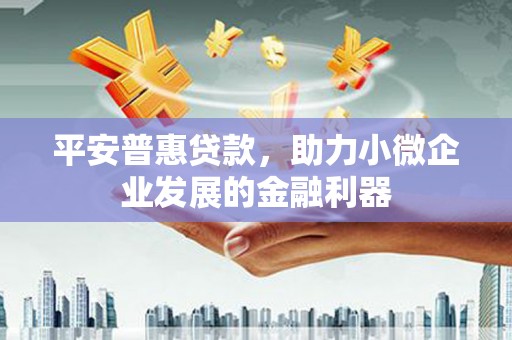 浦北平安普惠贷款，助力小微企业发展的金融利器